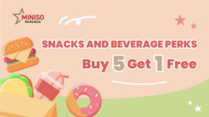 Snacks and Beverage Rewards – Buy 5 Get 1 Free